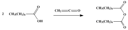 Reaction equation for n-CAPROIC ANHYDRIDE
