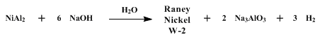 Reaction equation for CATALYST, RANEY NICKEL, W-2