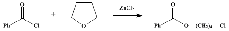 Reaction equation for 4-CHLOROBUTYL BENZOATE (1-Butanol, 4-chloro-, benzoate)