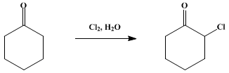 Reaction equation for 2-CHLOROCYCLOHEXANONE (Cyclohexanone, 2-chloro-)