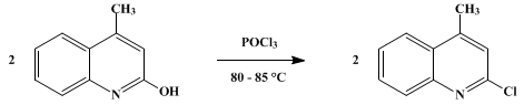 Reaction equation for 2-CHLOROLEPIDINE (Lepidine, 2-chloro-)