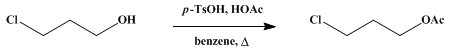 Reaction equation for γ-CHLOROPROPYL ACETATE (1-Propanol, 3-chloro-, acetate)