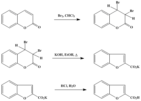 Reaction equation for COUMARILIC ACID