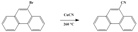 Reaction equation for 9-CYANOPHENANTHRENE (9-Phenanthrenecarbonitrile)