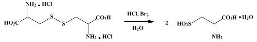 Reaction equation for CYSTEIC ACID MONOHYDRATE