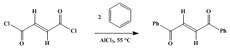 Reaction equation for trans-DIBENZOYLETHYLENE (2-Butene-1,4-dione, 1,4-diphenyl-)