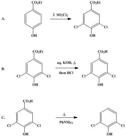 Reaction equation for 2,6-DICHLOROPHENOL (Phenol, 2,6-dichloro-)