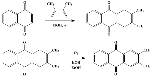 Reaction equation for 2,3-DIMETHYLANTHRAQUINONE (Anthraquinone, 2,3-dimethyl-)