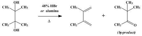 Reaction equation for 2,3-DIMETHYL-1,3-BUTADIENE (1,3-Butadiene, 2,3-dimethyl- I. HYDROBROMIC ACID METHOD)