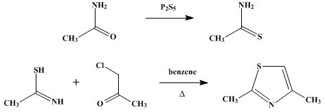 Reaction equation for 2,4-DIMETHYLTHIAZOLE (Thiazole, 2,4-dimethyl-)