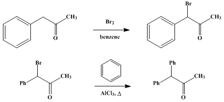 Reaction equation for α,α-DIPHENYLACETONE (2-Propanone, 1,1-diphenyl-)