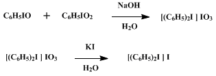 Reaction equation for DIPHENYLIODONIUM IODIDE (Iodonium compounds, diphenyl—iodide)