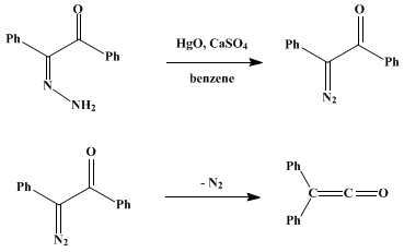 Reaction equation for DIPHENYLKETENE (Ketene, diphenyl-)