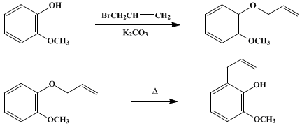 Reaction equation for o-EUGENOL