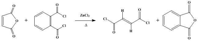 Reaction equation for FUMARYL CHLORIDE