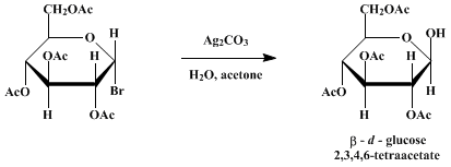 Reaction equation for β-d-GLUCOSE-2,3,4,6-TETRAACETATE (D-Glucose, β-2,3,4,6-tetraacetyl-)