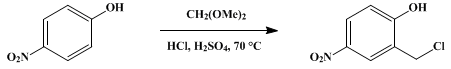 Reaction equation for 2-HYDROXY-5-NITROBENZYL CHLORIDE (Toluene, α-chloro-2-hydroxy-5-nitro-)