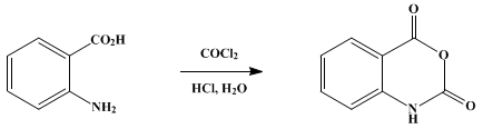 Reaction equation for ISATOIC ANHYDRIDE
