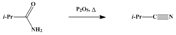 Reaction equation for ISOBUTYRONITRILE