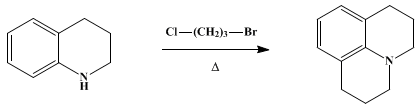 Reaction equation for JULOLIDINE (Benzo[ij]quinolizine, 1,2,3,5,6,7-hexahydro-)