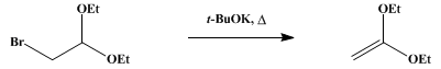 Reaction equation for KETENE DIETHYLACETAL (Ketene, diethyl ketal)