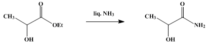 Reaction equation for LACTAMIDE