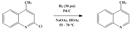Reaction equation for LEPIDINE