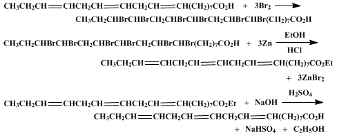 Reaction equation for LINOLENIC ACID