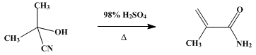 Reaction equation for METHACRYLAMIDE