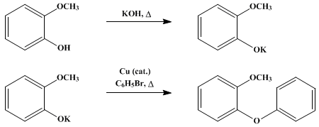 Reaction equation for 2-METHOXYDIPHENYL ETHER (Benzene, 1-methoxy-2-phenoxy-)