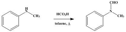 Reaction equation for N-METHYLFORMANILIDE (Formanilide, N-methyl-)