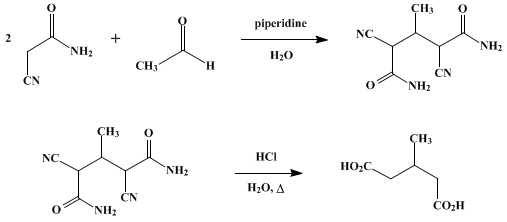 Reaction equation for β-METHYLGLUTARIC ACID (Glutaric acid, β-methyl-)