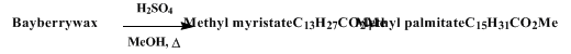 Reaction equation for METHYL MYRISTATE AND METHYL PALMITATE AND THE CORRESPONDING ACIDS