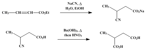 Reaction equation for METHYLSUCCINIC ACID (Pyrotartaric acid)