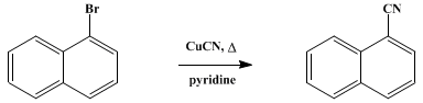 Reaction equation for α-NAPHTHONITRILE (1-Naphthonitrile)