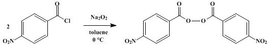 Reaction equation for p-NITROBENZOYL PEROXIDE (Peroxide, bis(p-nitrobenzoyl))