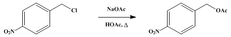 Reaction equation for p-NITROBENZYL ACETATE (Acetic acid, p-nitrobenzyl ester)