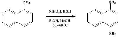 Reaction equation for 4-NITRO-1-NAPHTHYLAMINE (1-Naphthylamine, 4-nitro-)