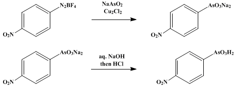 Reaction equation for p-NITROPHENYLARSONIC ACID (Benzenearsonic acid, p-nitro-)