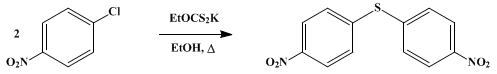 Reaction equation for p-NITROPHENYL SULFIDE (Sulfide, bis-(p-nitrophenyl))