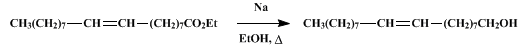 Reaction equation for OLEYL ALCOHOL (9-Octadecen-1-ol)