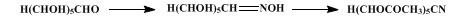 Reaction equation for PENTAACETYL d-GLUCONONITRILE (Glucononitrile, D-, pentaacetate)