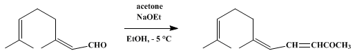 Reaction equation for PSEUDOIONONE