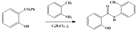 Reaction equation for SALICYL-o-TOLUIDE (o-Salicylotoluide)