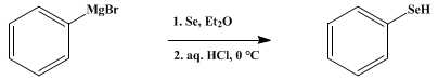 Reaction equation for SELENOPHENOL (Benzeneselenol)