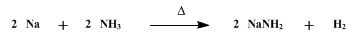 Reaction equation for SODIUM AMIDE