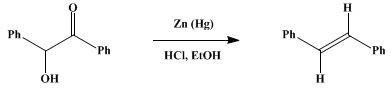 Reaction equation for trans-STILBENE