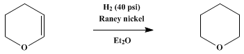 Reaction equation for TETRAHYDROPYRAN (Pyran, tetrahydro-)