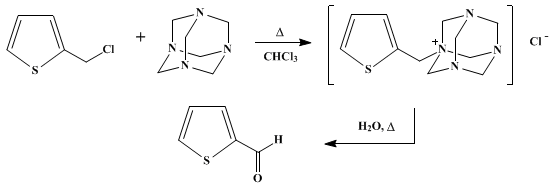 Reaction equation for 2-THIOPHENEALDEHYDE