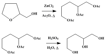 Reaction equation for 1,2,5-TRIHYDROXYPENTANE (1,2,5-Pentanetriol)